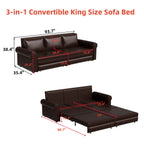 Chesterfield 93.7" King Pull Out Sofa Bed