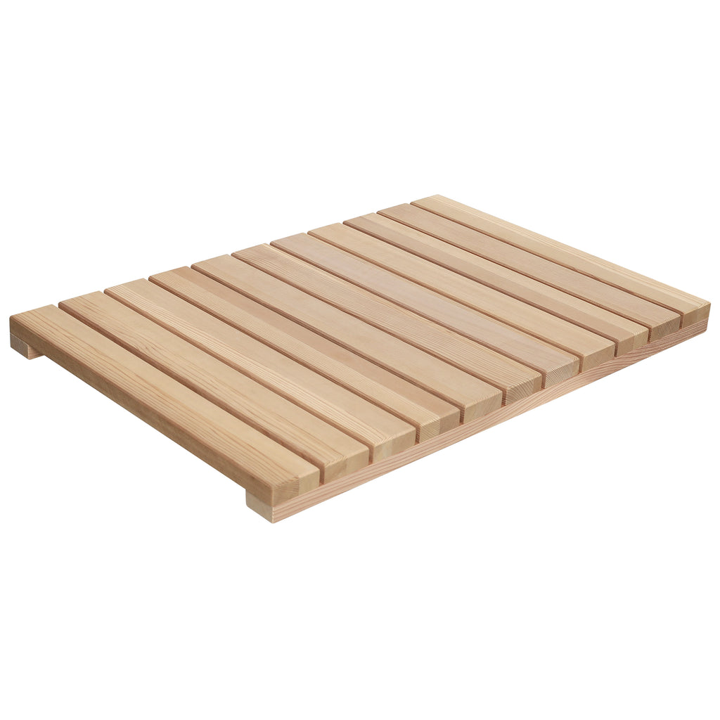 Cedar Wood Shower Mat - Non-Slip Slatted Wooden Bath Mat