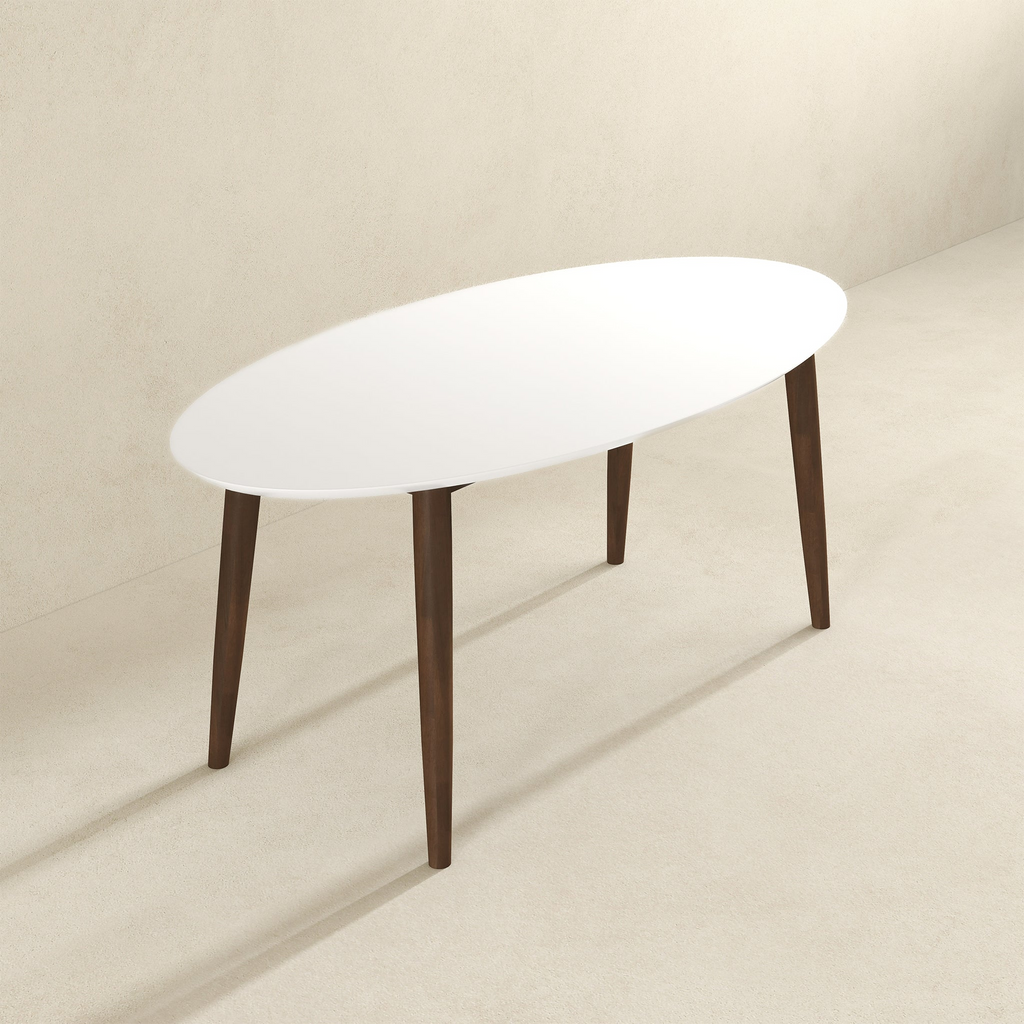 Ada Mid Century Modern Solid Wood Dining Table
