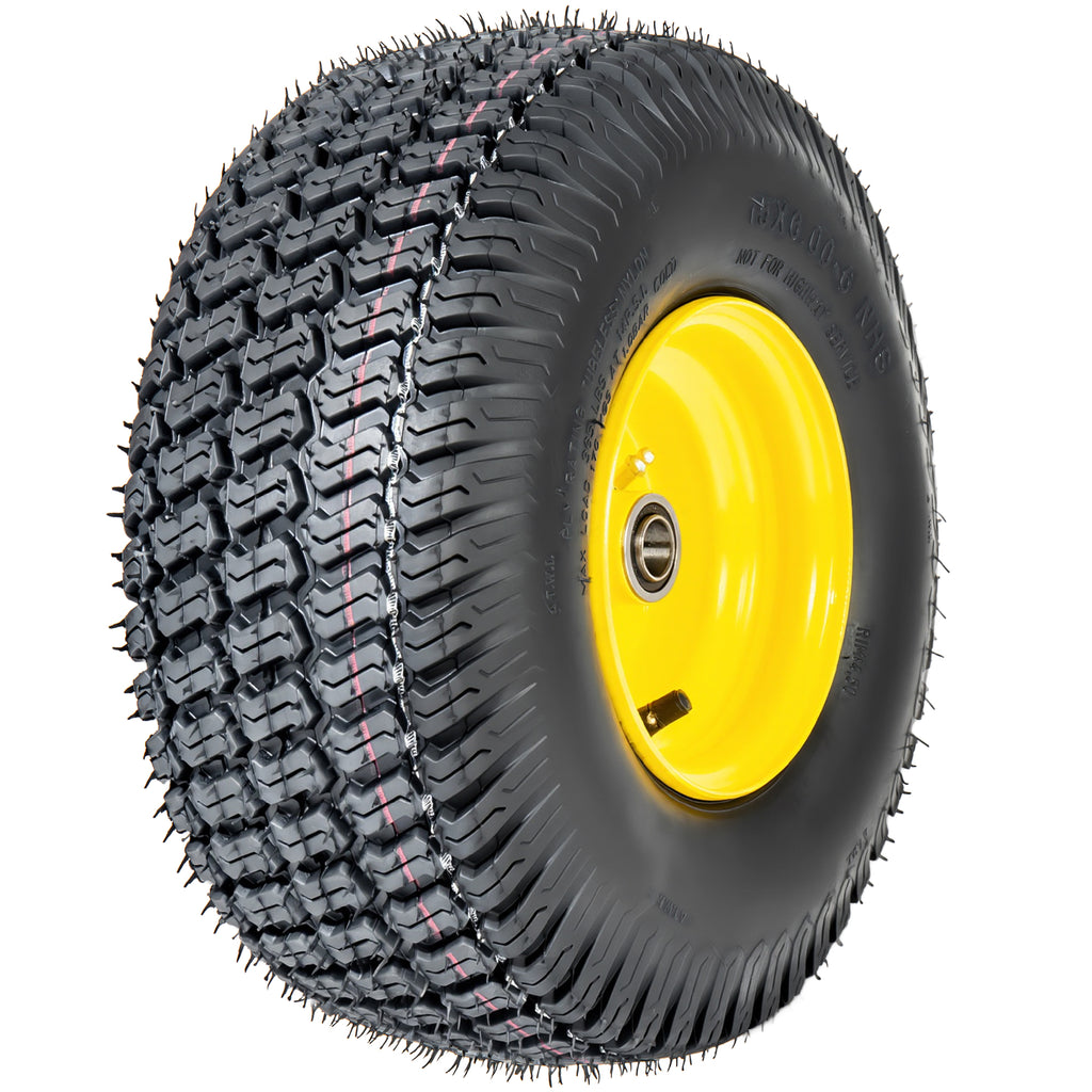 Set of 2 Lawn Mower Tires and Wheel Assembly
