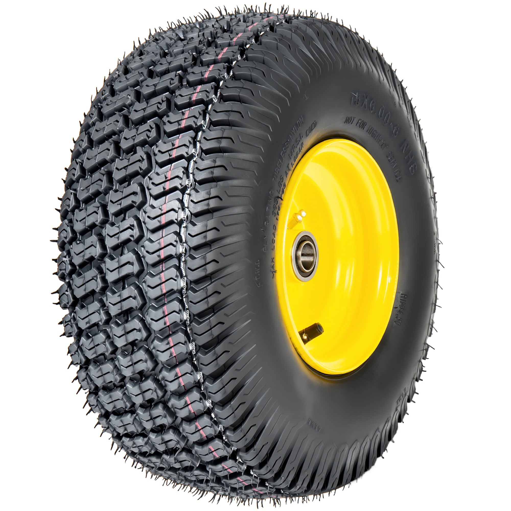 Set of 2 Lawn Mower Tires and Wheel Assembly