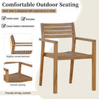 U_STYLE 5-Piece Outdoor Acacia Wood Dining Set
