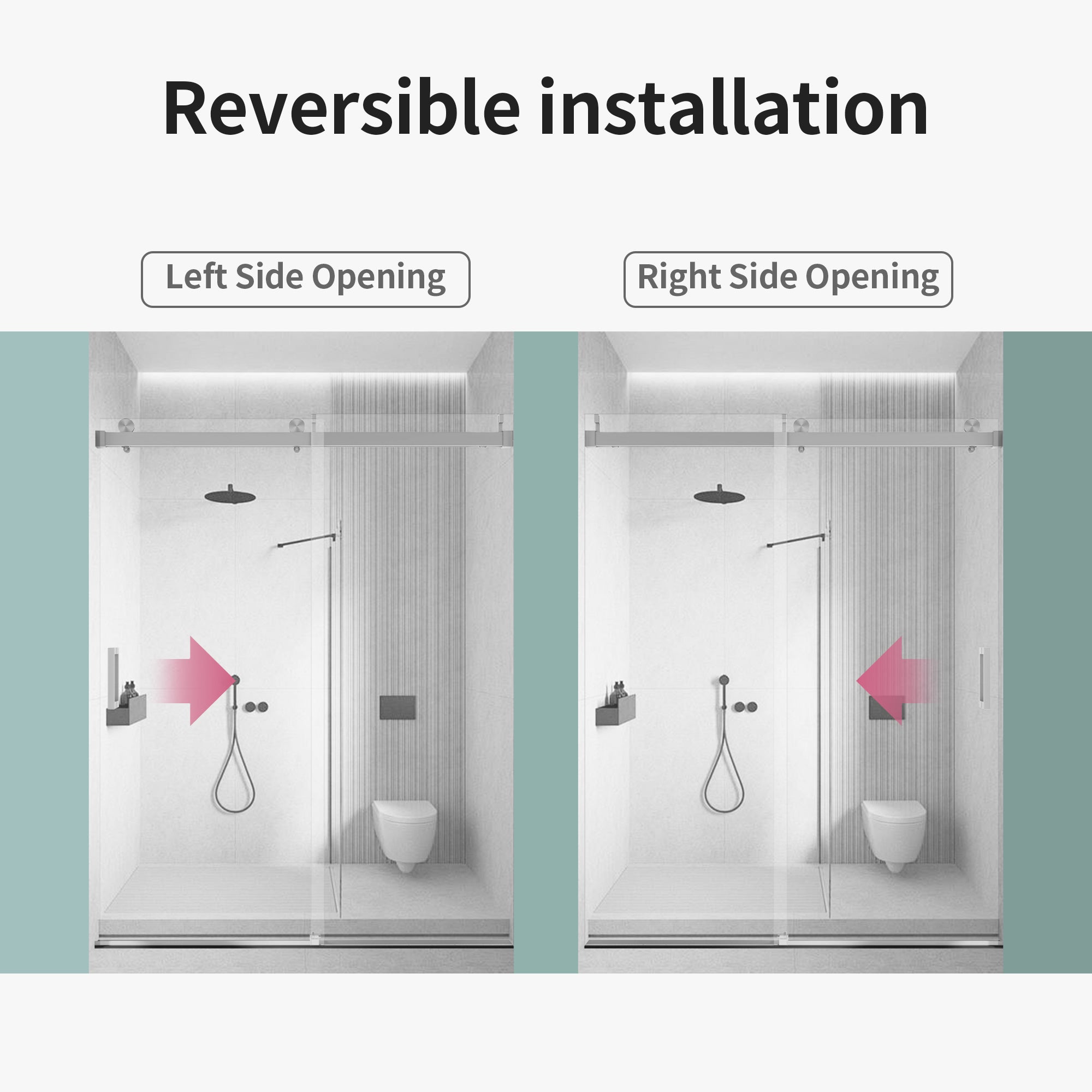 Frameless Single Sliding Soft-Close Shower Doors