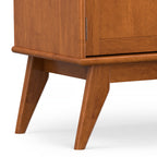 Draper 72 Inch Wide Solid Wood Mid Century TV Stand in Teak