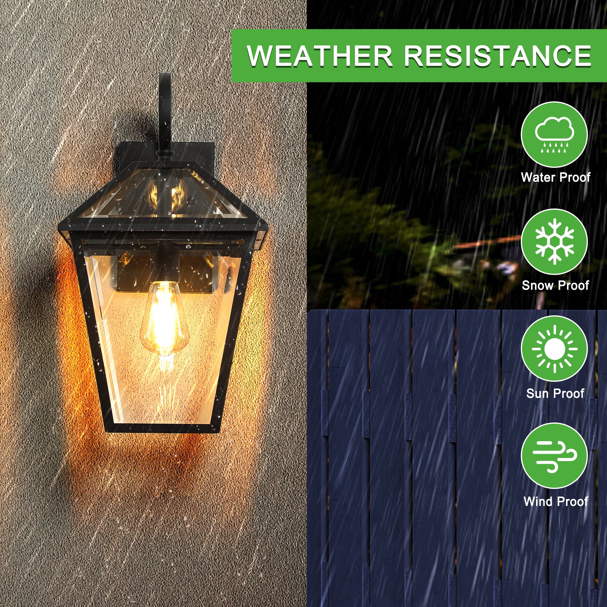 10" 2pcs Outdoor Wall Lanterns