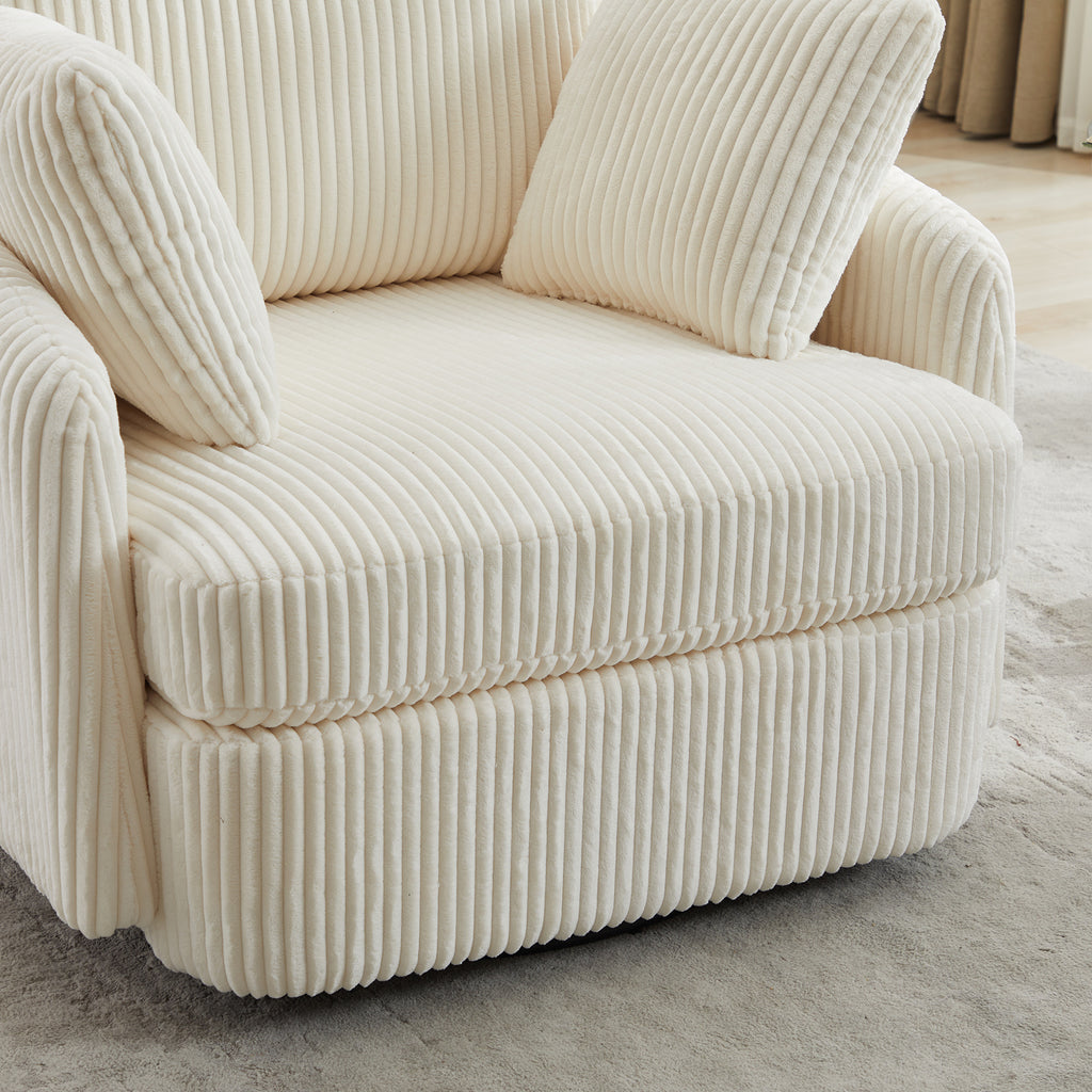 40.55''W Swivel Accent Chair with Pillows