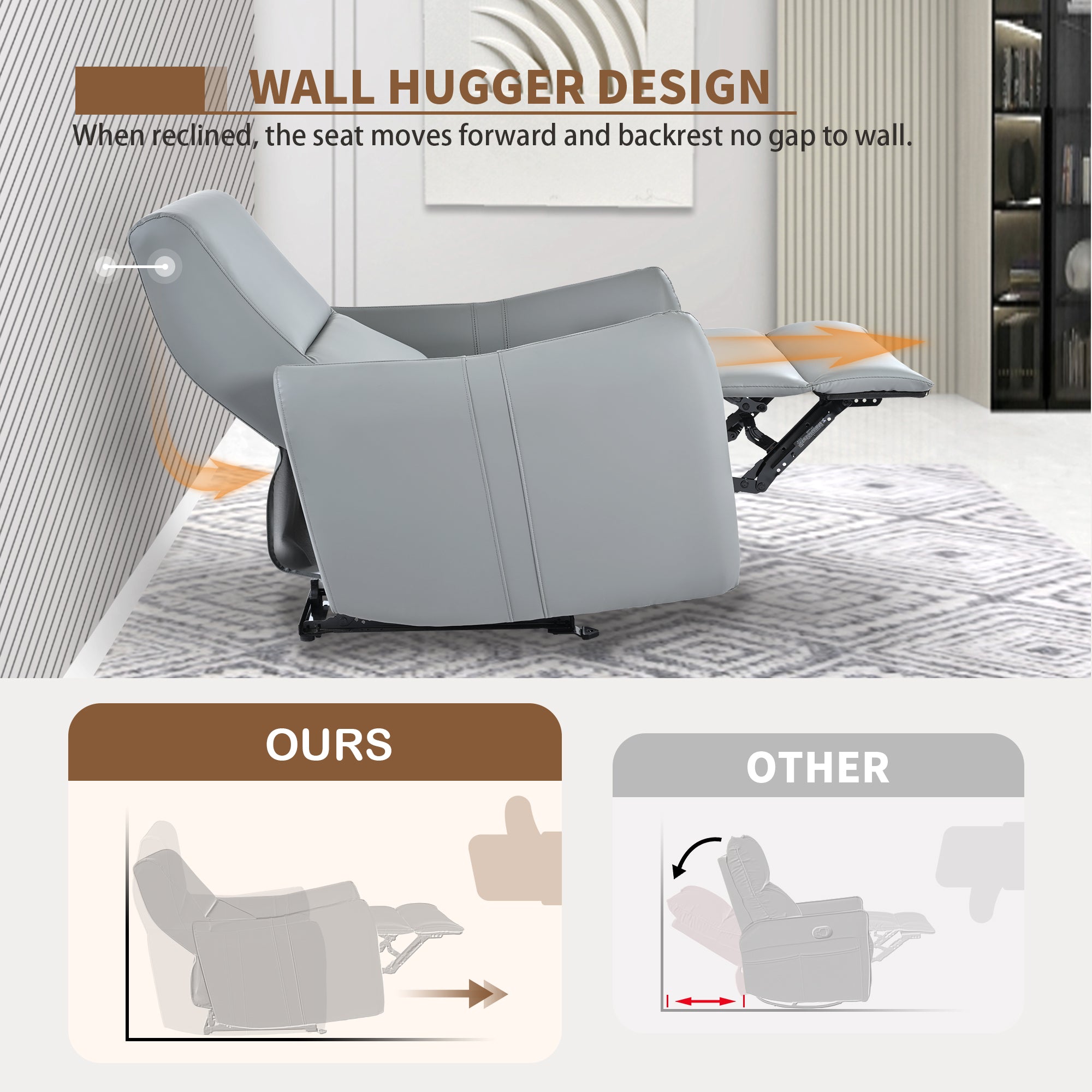 Wall Hugger Electric Recliner Chair
