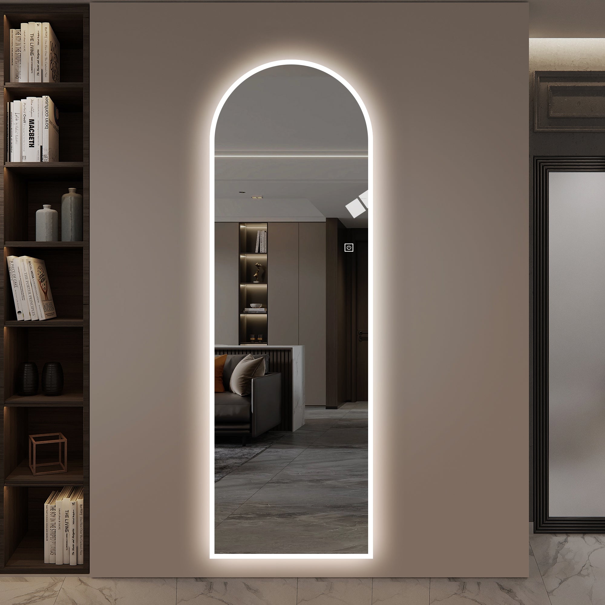 65" x 21" LED Full Length Wall Mirror