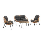 Pine 4-Piece Conversation Set