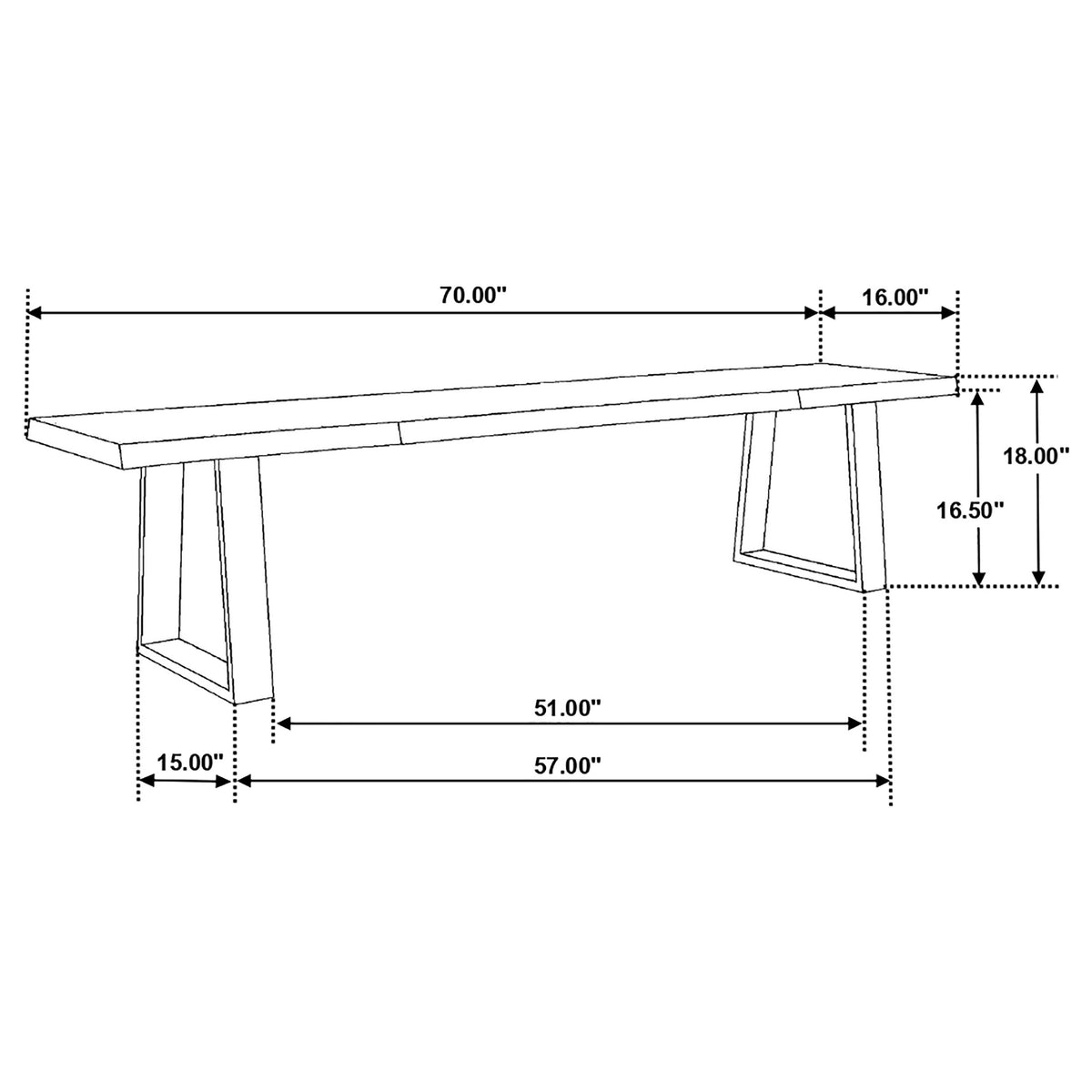 Wobegon Wood Dining Bench