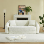 87-Inch Curved Convertible Sofa Recliner