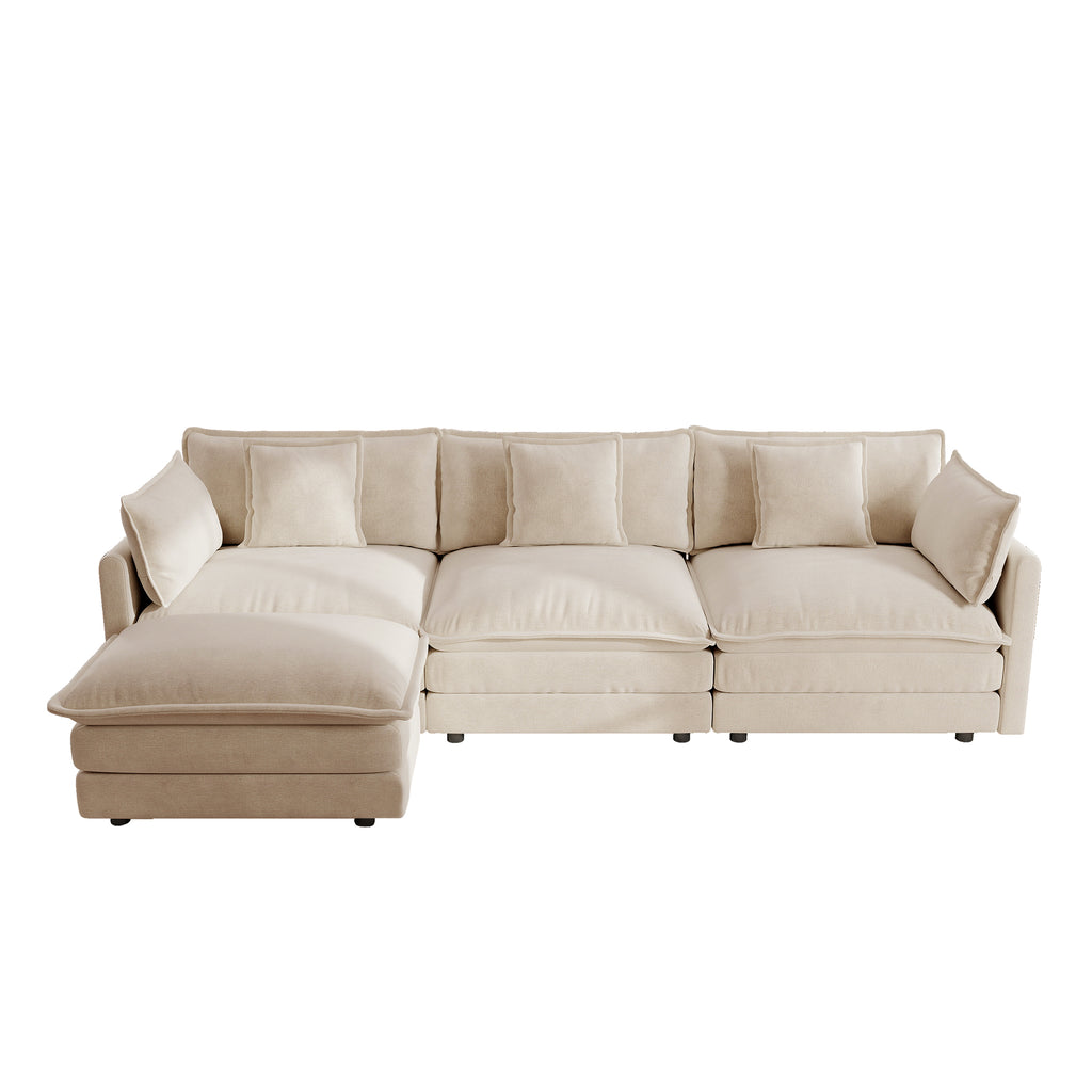 Free Combination Comfy Upholstery Modular Oversized L Shaped Sectional Sofa