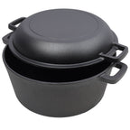 2 in 1 Pre-Seasoned Cast Iron Dutch Oven