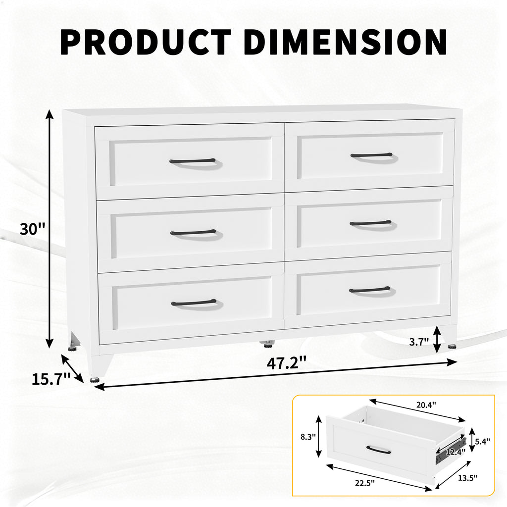 6 Drawer Dresser for Bedroom