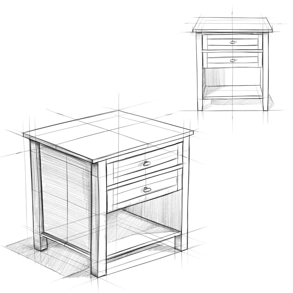 Warm Shaker Bedside Table