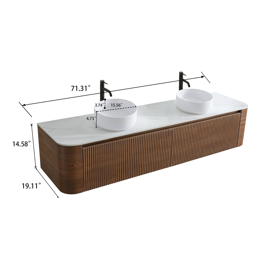 Erba 72 Inch Bathroom Vanity With Sink