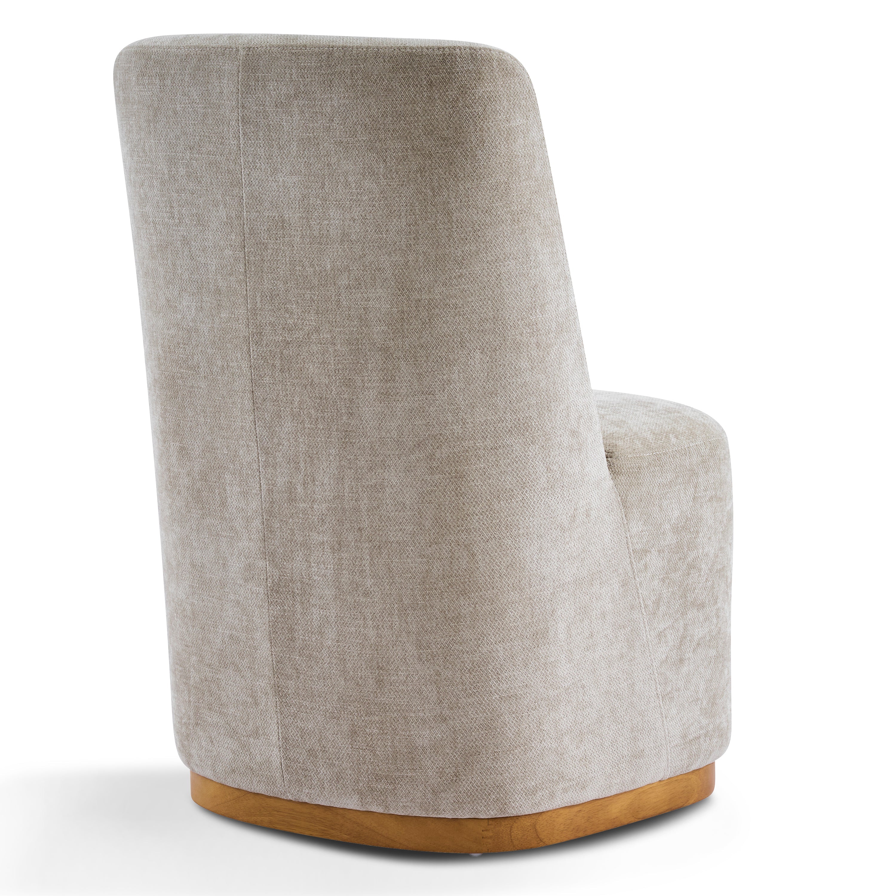 Indoor Dining Chair Set of 2 in Creamy Oatmeal Upholstered Fabric
