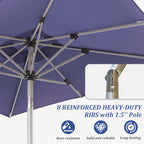 Rectangle Patio Umbrella with Crank Lift and Tilt Function