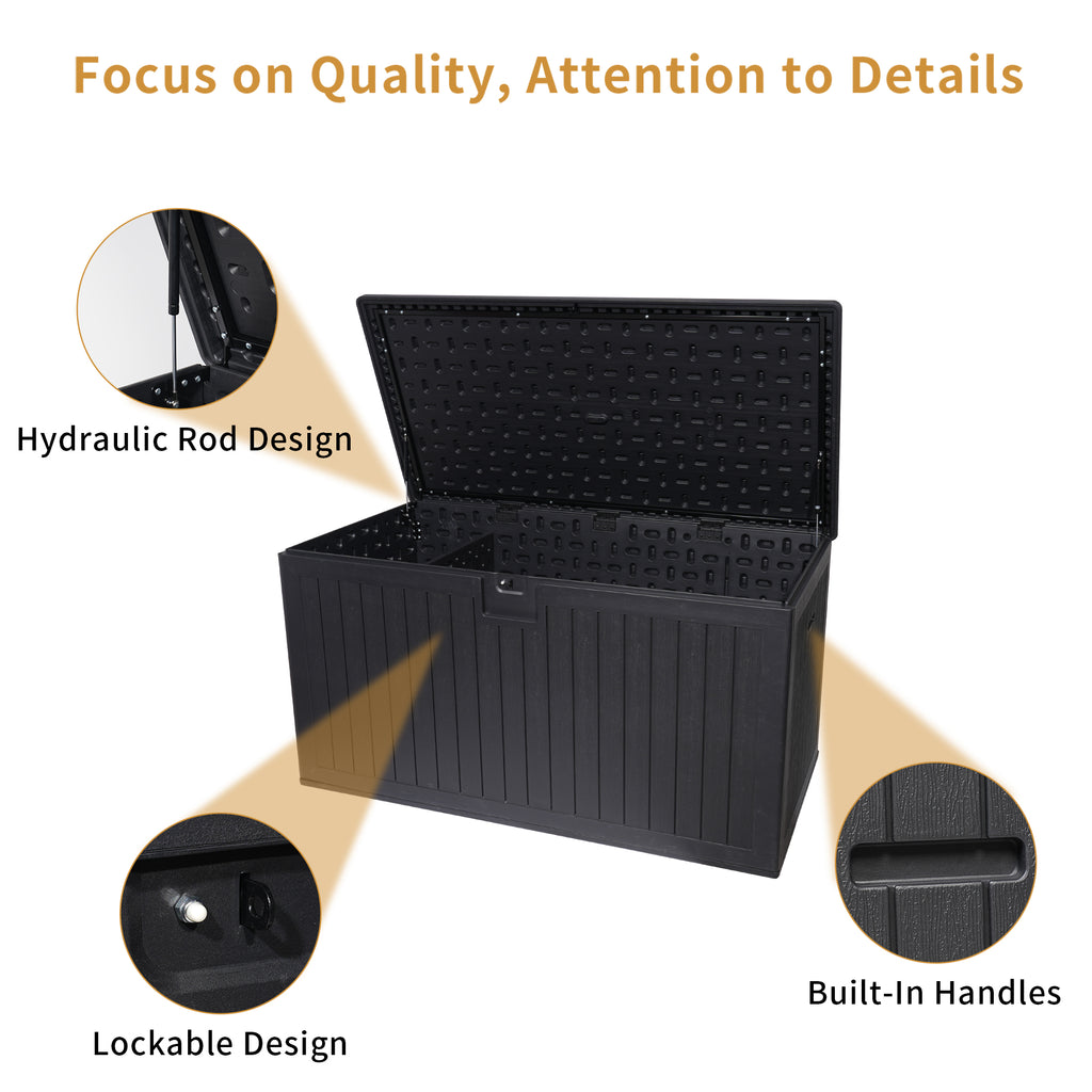 230 Gallon Resin Outdoor Deck Box