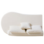 138.6" Modern Curved Modular Sectional Sofa
