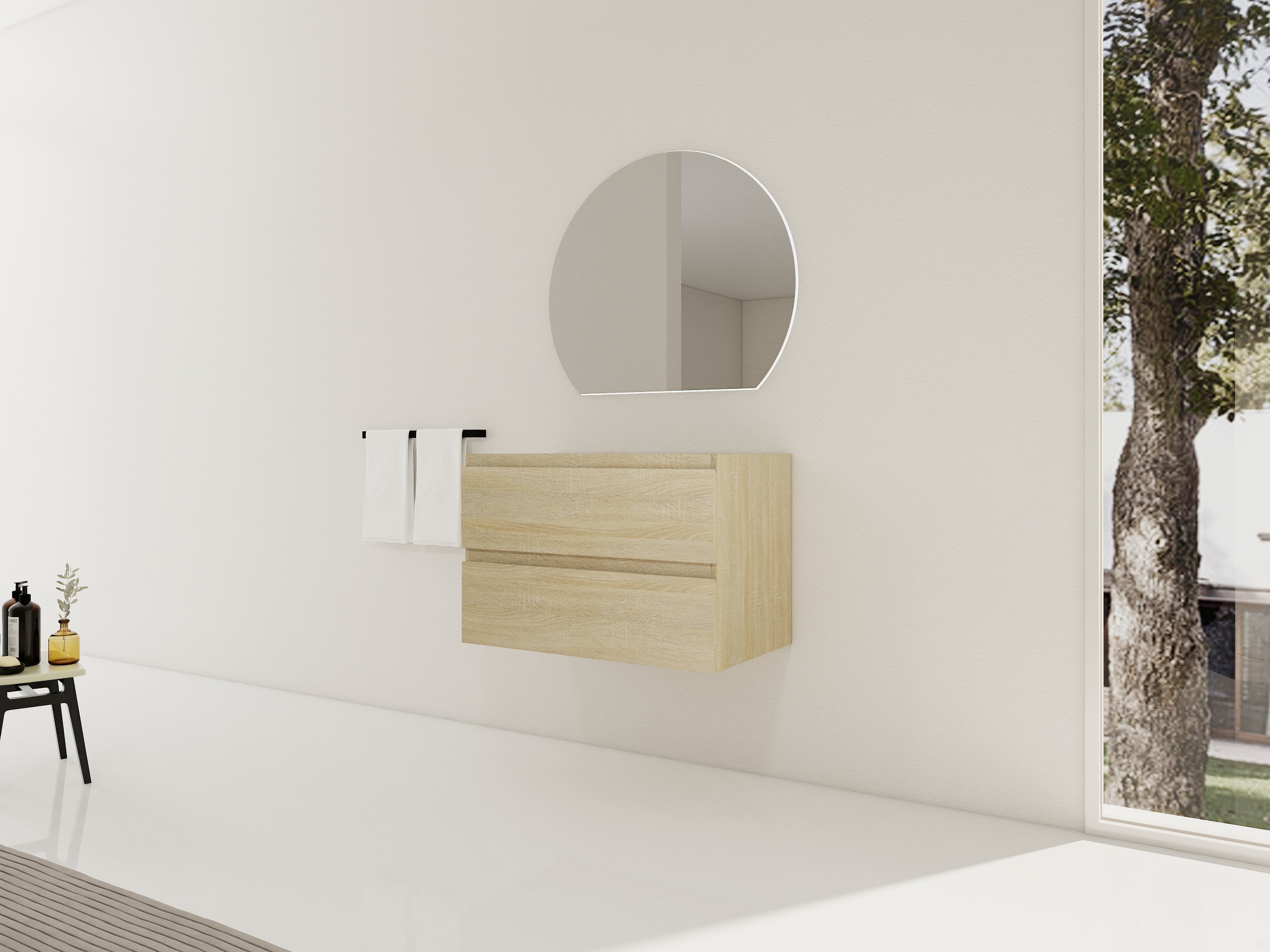 30" Wall-Mounted Bathroom Vanity Cabinet