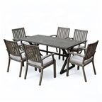 7-Piece Outdoor Dining Set with Aluminum Chairs