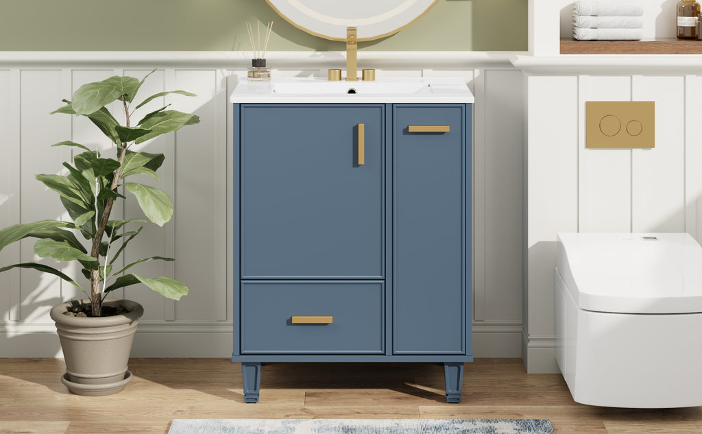 24" Bathroom Vanity with Sink and Storage Cabinet