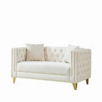 58" Chesterfield Velvet Sofa - Elegant 2 Seater Couch