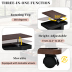 U-Can Adjustable End Table with Wheels