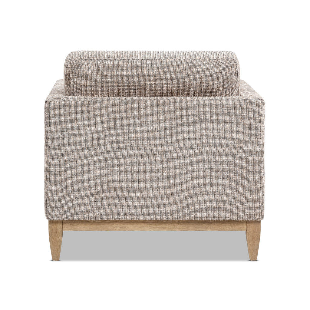 Knox 36" Modern Farmhouse Arm Chair, Stone Taupe Chenille