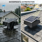12 Inch Trapezoidal Adjustable Solar Roof Vent Fan