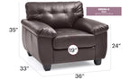 Contemporary Padded Chair In Cappuccino