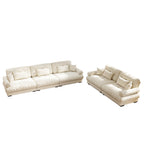 Velvet Modular Sofa Set - Two-Seater & Three-Seater