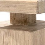 Calder 18" Solid Square Reclaimed Elm Block Plinth Side Table