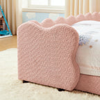 Twin Size Cute Dinosaur-Shaped Kids Bed with Safety Guardrail