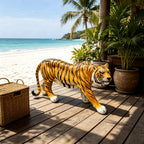 Simulated Tiger Resin Garden Statue