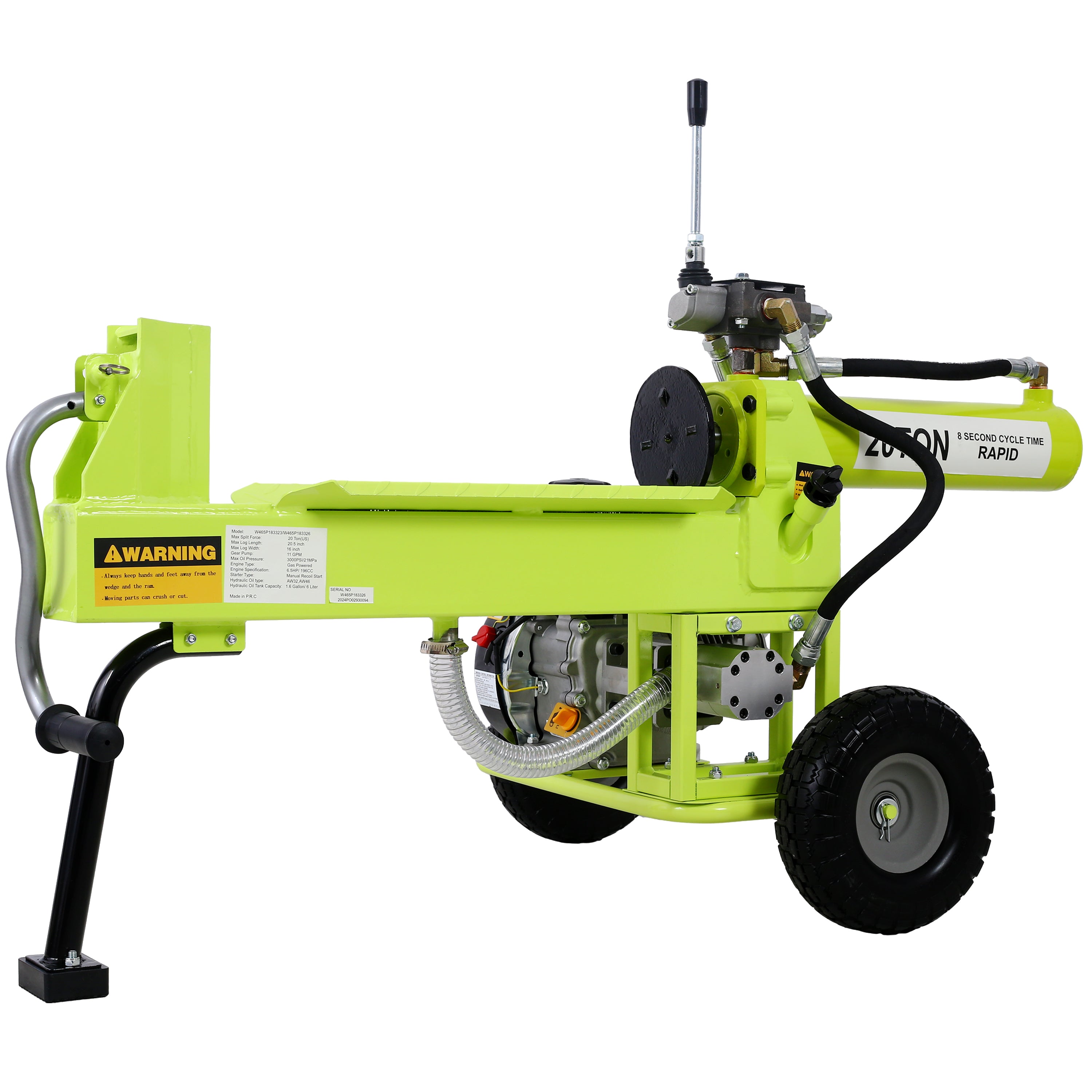 Log Splitter Portable 20 Ton Auto Return Ram System