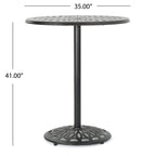 Cast Aluminium 35'' Round Bar Table
