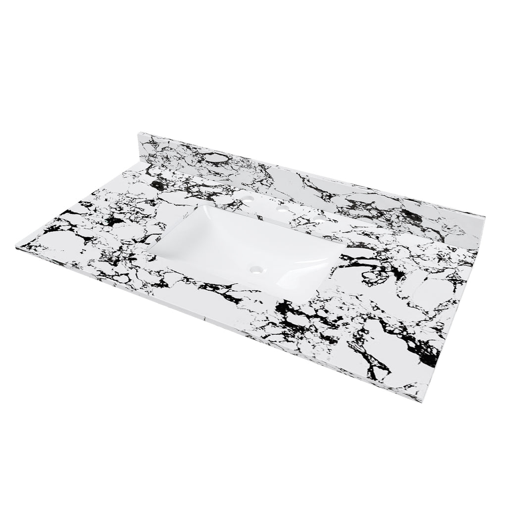 43"x22" Bathroom Vanity Top with Undermount Sink and Backsplash