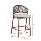 Outdoor 26" Seat Height Aluminum Frame Counter Stools - Set of 2