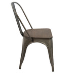 Farmhouse Stackable Dining Chair in Antique Finish