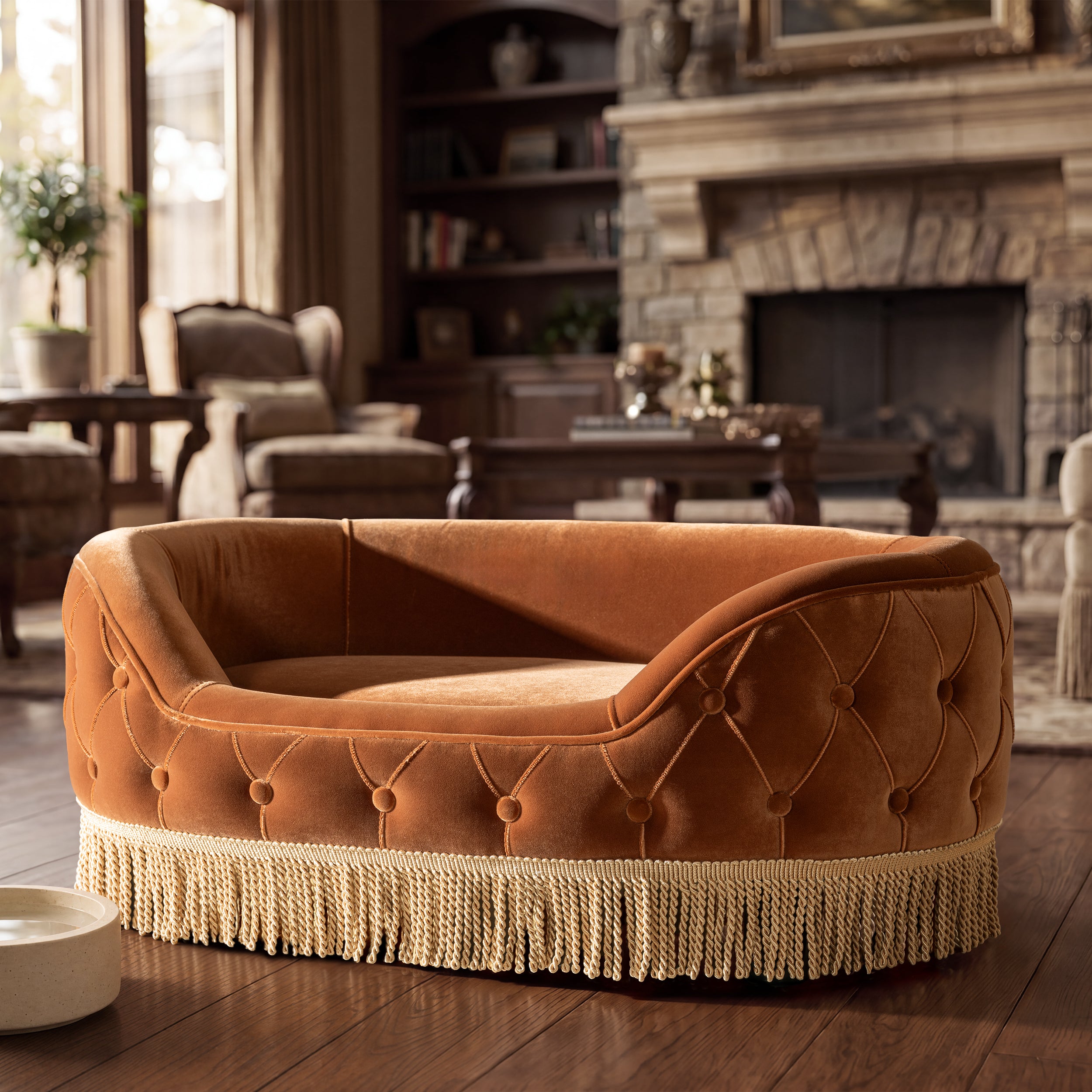 Monroe 33" Dog Sofa Bed in Burnt