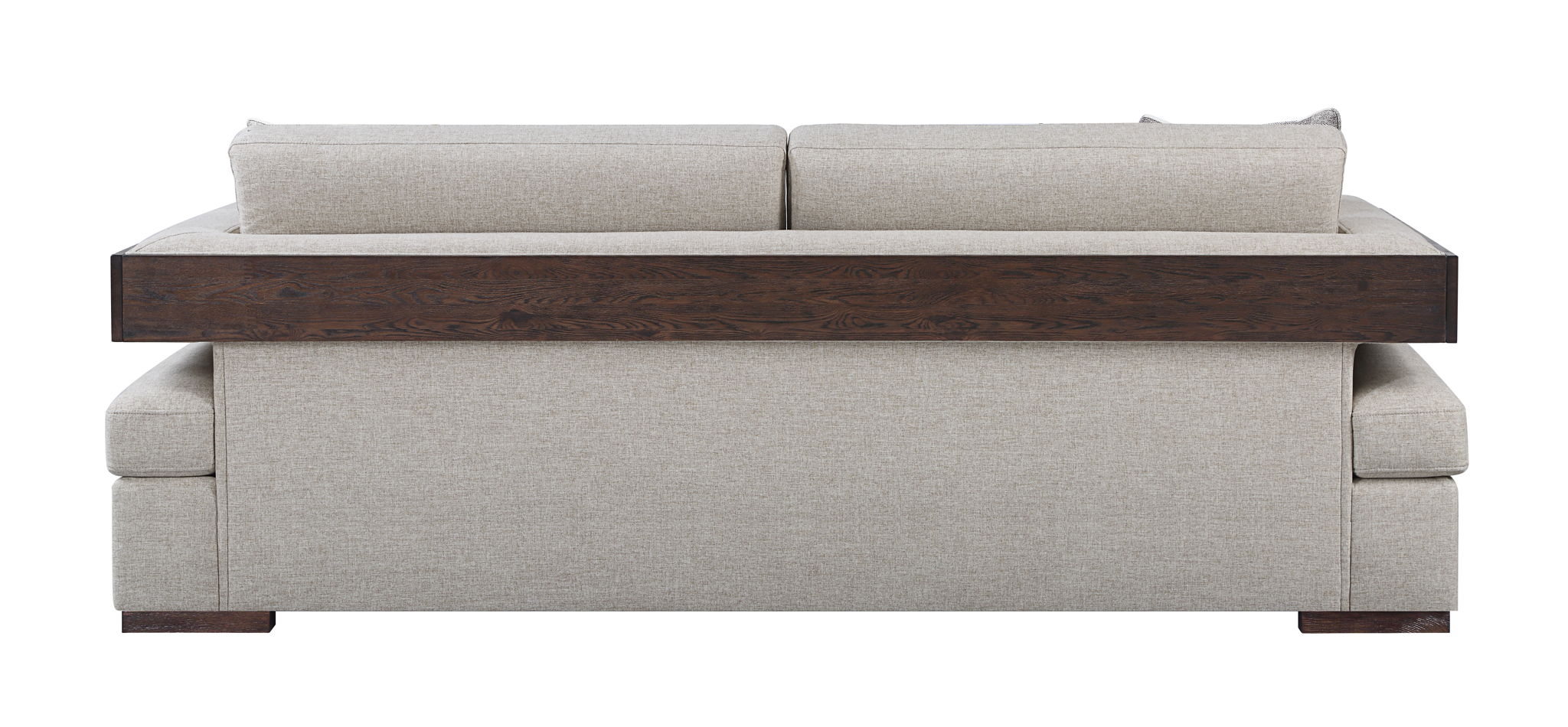 Niamey Sofa With 4 Toss Pillows - Walnut