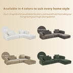 122" Modern L-Shaped Sectional Sofa with Chaise Lounge
