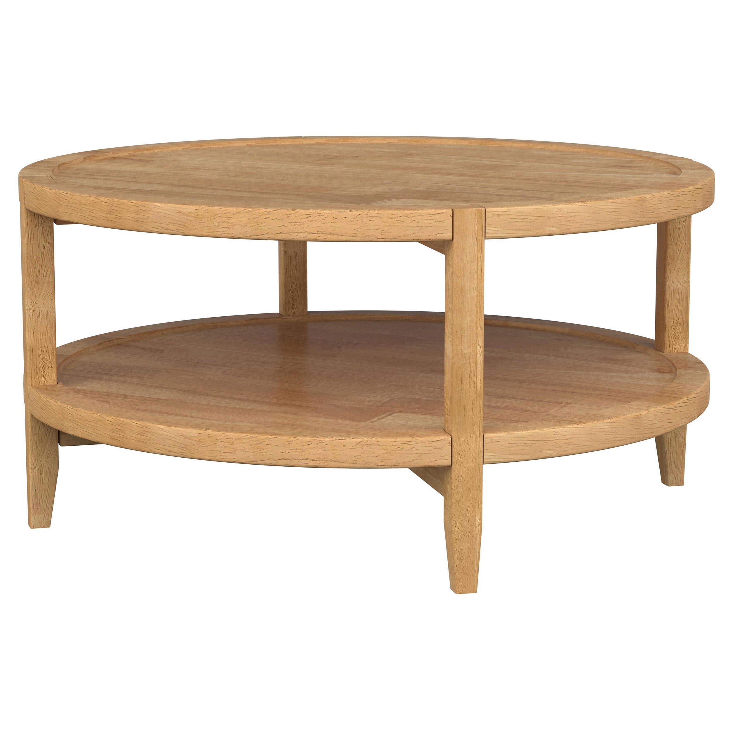 Elliott Maple 2-Piece Round Coffee and End Table Set