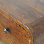 Solid Wood Floating Mini Nightstand - 2 Drawers