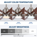 84" Oversized Large Brushed Nickel Ceiling Fan