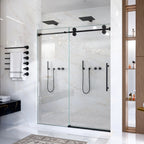 Frameless Single Sliding Shower Door – 5/16" Clear Tempered Glass