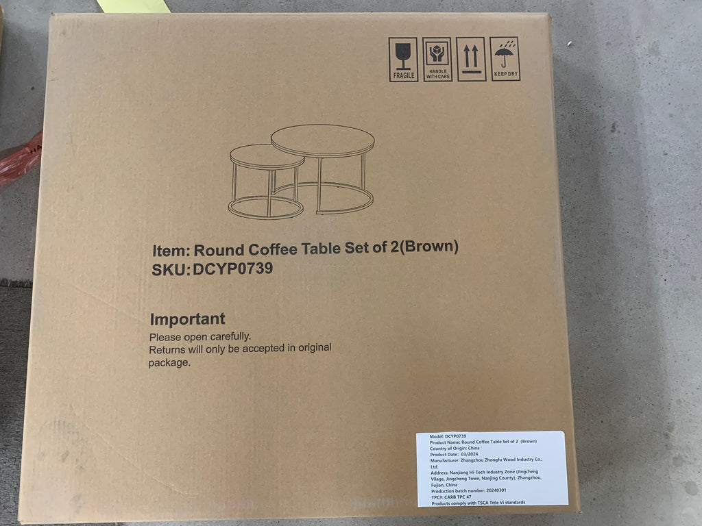 27.6" Nesting Coffee Table Set of 2
