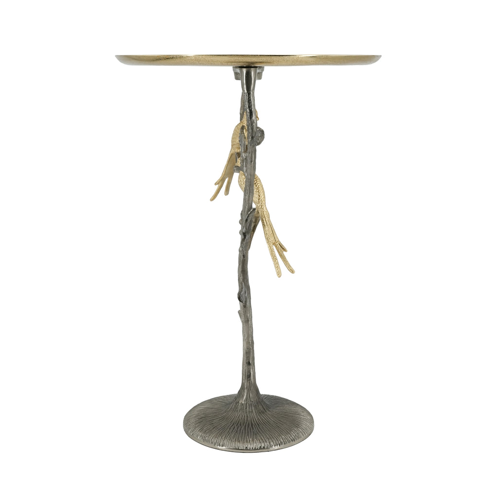 24-inch Metal Dual Bird Side Table